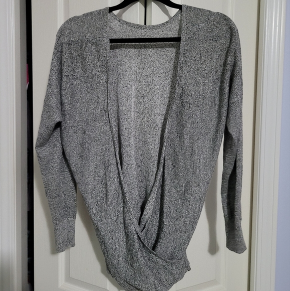 Dynamite, open-back, grey, knit sweater - Picture 1 of 1